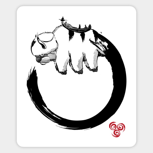 Enso Flying Bison Sticker by DrMonekers